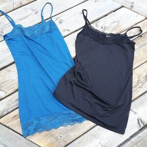Attractive Women's Lace Cami Lot of 2 Ricki's Women's Small Spaghetti Strap LACE